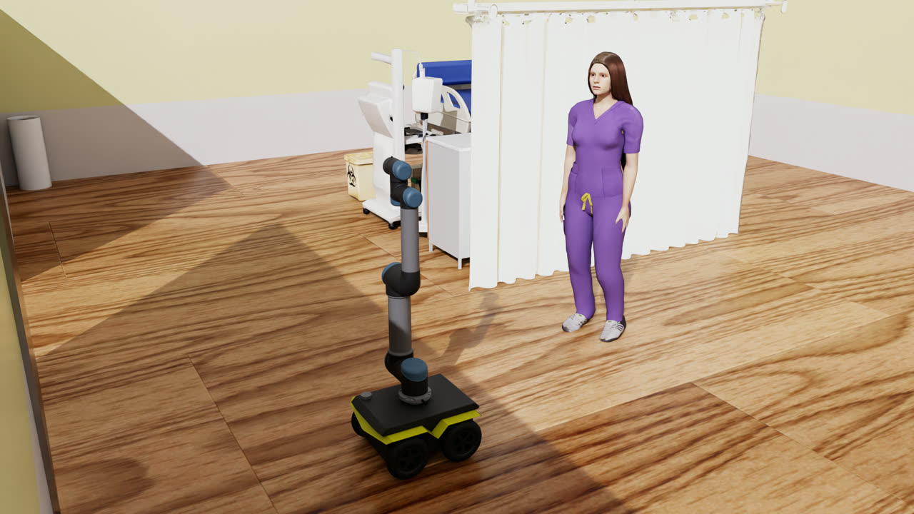 Hospital ward in Isaac Sim